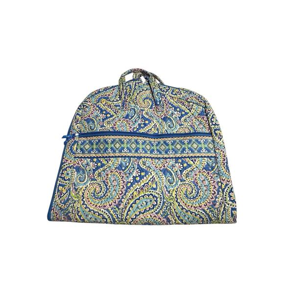 Vera Bradley Garment Bag Capri Blue Retired Rare Travel Luggage Beautiful Cond - Picture 6 of 7